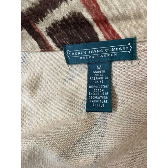 Ralph Lauren Jeans Geometric Lightweight Jacket Blazer Knit Cotton Brown… - Picture 5 of 5